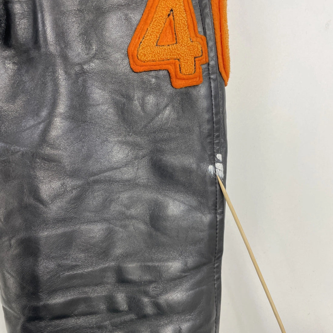 Vintage Football Sr. League Champs Leather Wool Varsity Jacket Size 40 80s