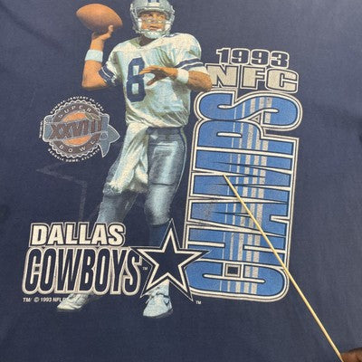 Vintage Dallas Cowboys Super Bowl XXVIII T-Shirt Size XL 1993 90s NFL