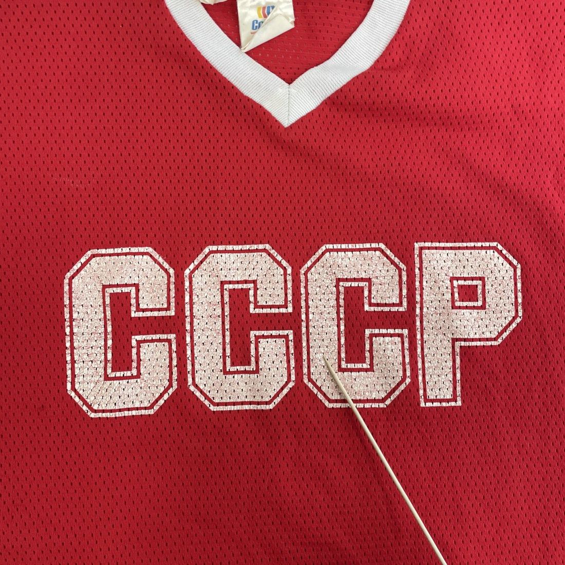 Vintage CCCP Russia Mesh Hockey Jersey Size XL Red 1972 Patch