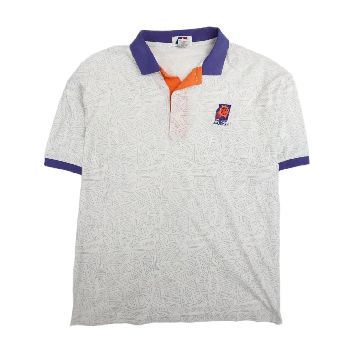 Vintage Phoenix Suns Collared Polo T-Shirt Size Large 90s NBA