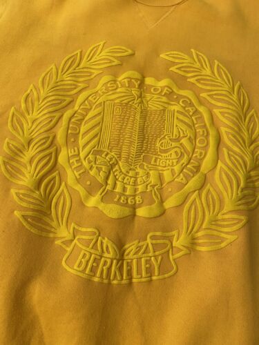 Vintage California University Berkley Golden Bears Crest Sweatshirt Medium NCAA