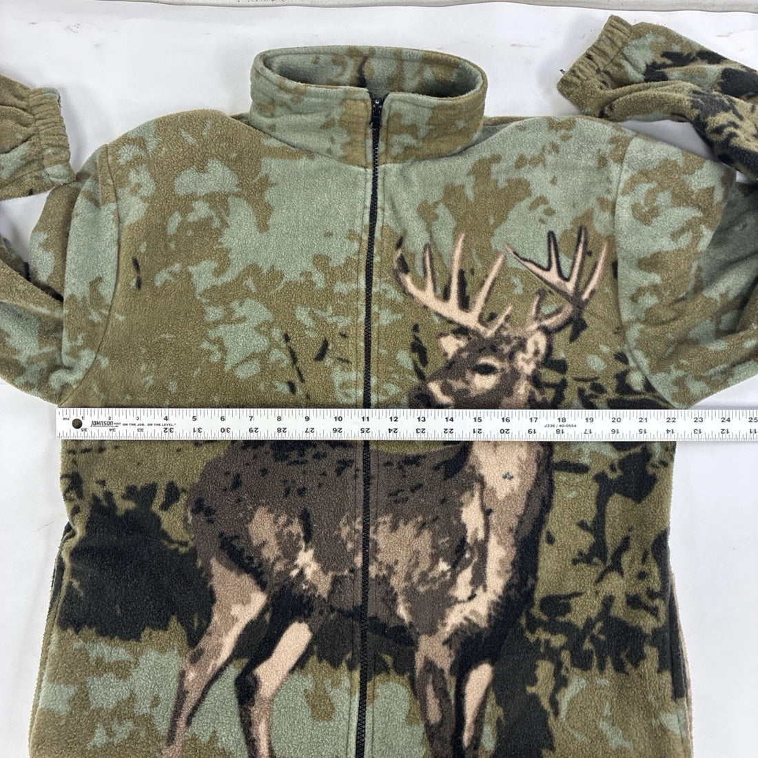 Vintage Mountain Ridge Deer Fleece Jacket Size Medium