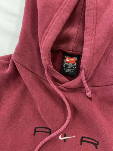 Vintage Nike Air Sweatshirt Hoodie Size Large Red Embroidered