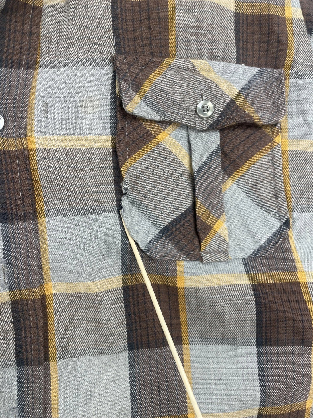 Vintage Eddie Bauer Button Up Shirt Size Large Brown Plaid