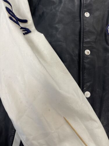 Vintage University Of Toronto Leather Varsity Jacket Size 48 Fur Lined ...