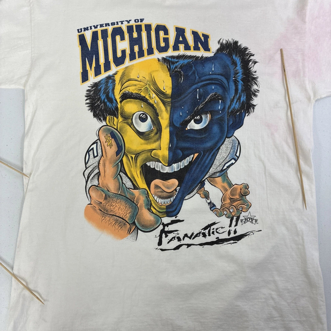 Vintage Michigan Wolverines Fanatic T-Shirt Size Large 90s NCAA