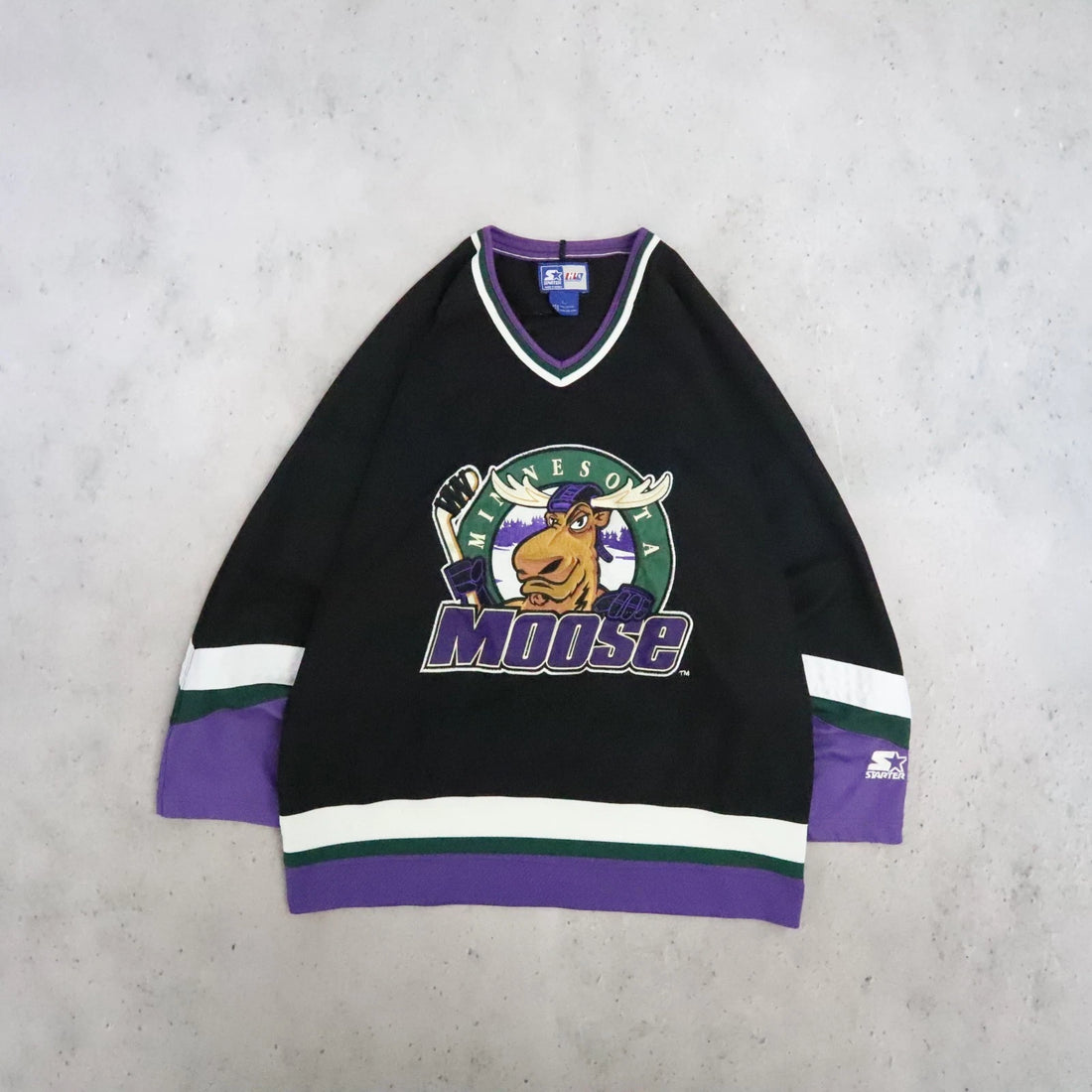 Vintage Minnesota Moose Starter Hockey Jersey Size Large IHL