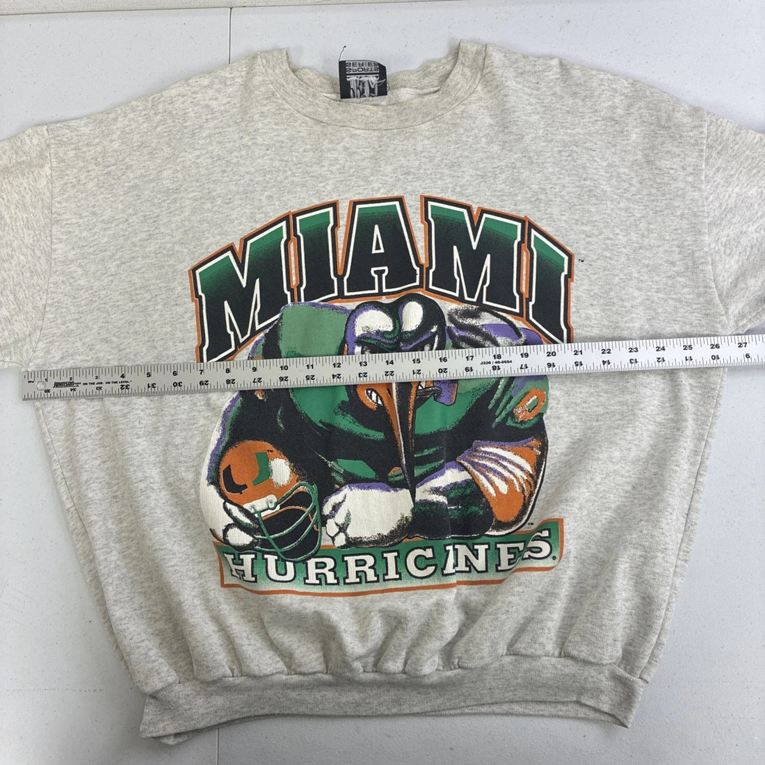 Vintage Miami Hurricanes Football Crewneck Sweatshirt Size XL 90s NCAA