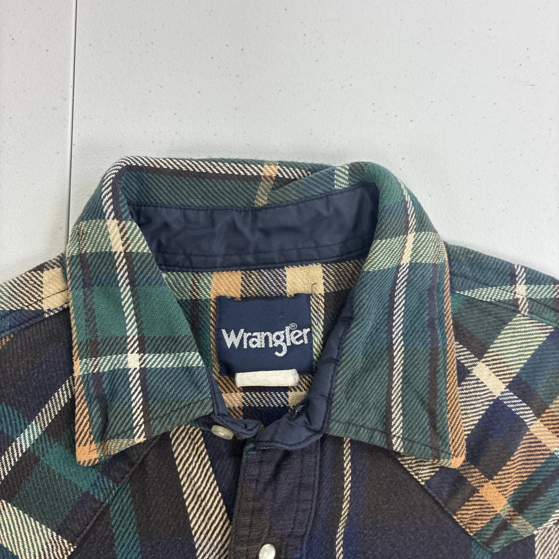 Vintage Wrangler Western Pearl Snap Shirt Large Tall Plaid