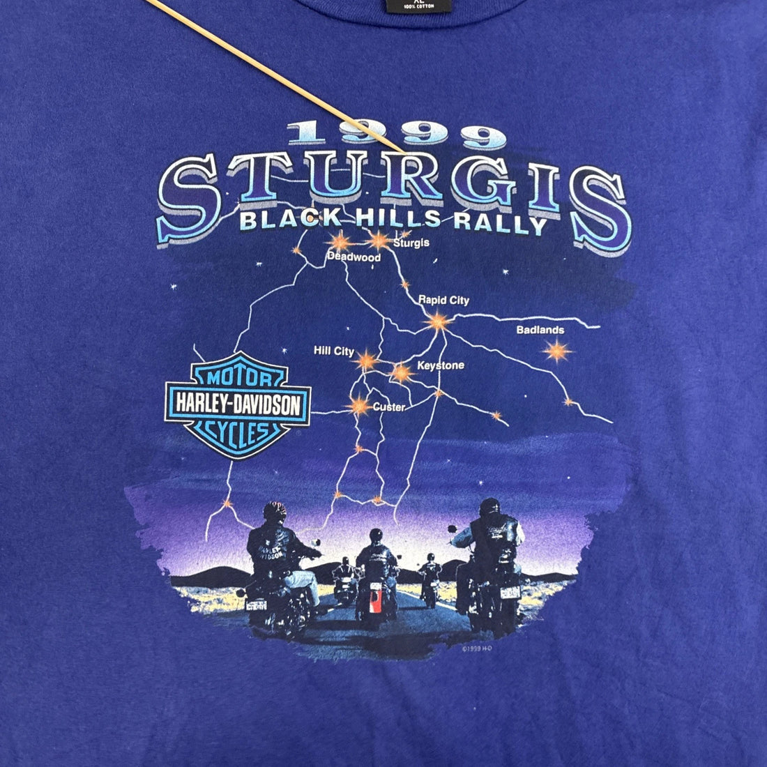 Vintage Harley Davidson Motorcycles Sturgis Black Hills Rally T-Shirt XL 1999