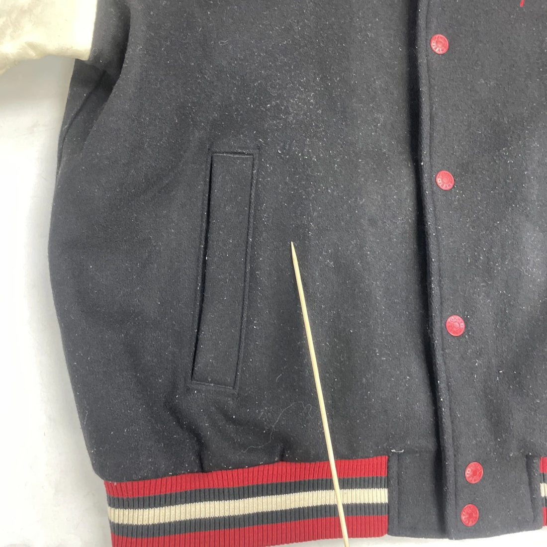 Tommy Hilfiger Jeans Leather Wool Varsity Jacket Size Medium