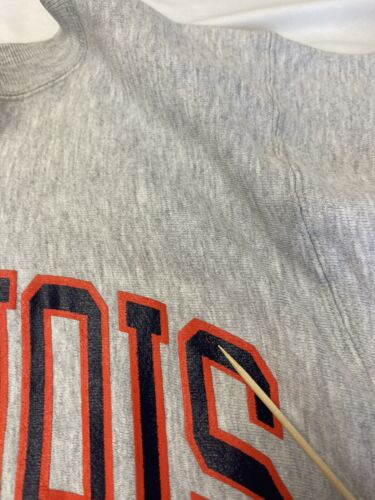 Vintage Illinois Fighting Illini Champion Reverse Weave Sweatshirt Large NCAA