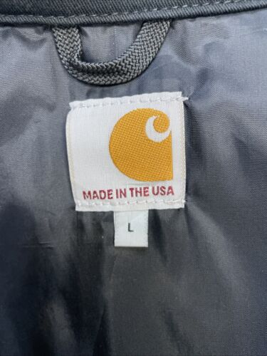 Carhartt Mechanic Work Jacket Size Large Black