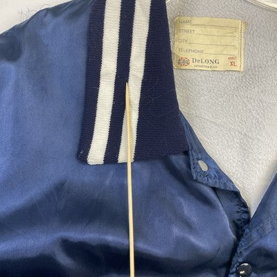 Vintage Bodines Lounge Satin Bomber Jacket Size XL