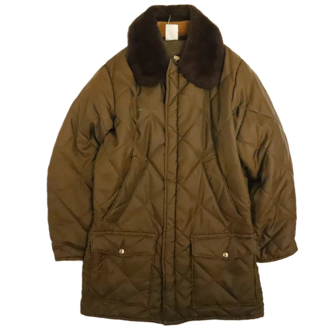 Vintage Walls Blizzard-Pruf Quilted Coat Jacket Size Medium Tall Brown