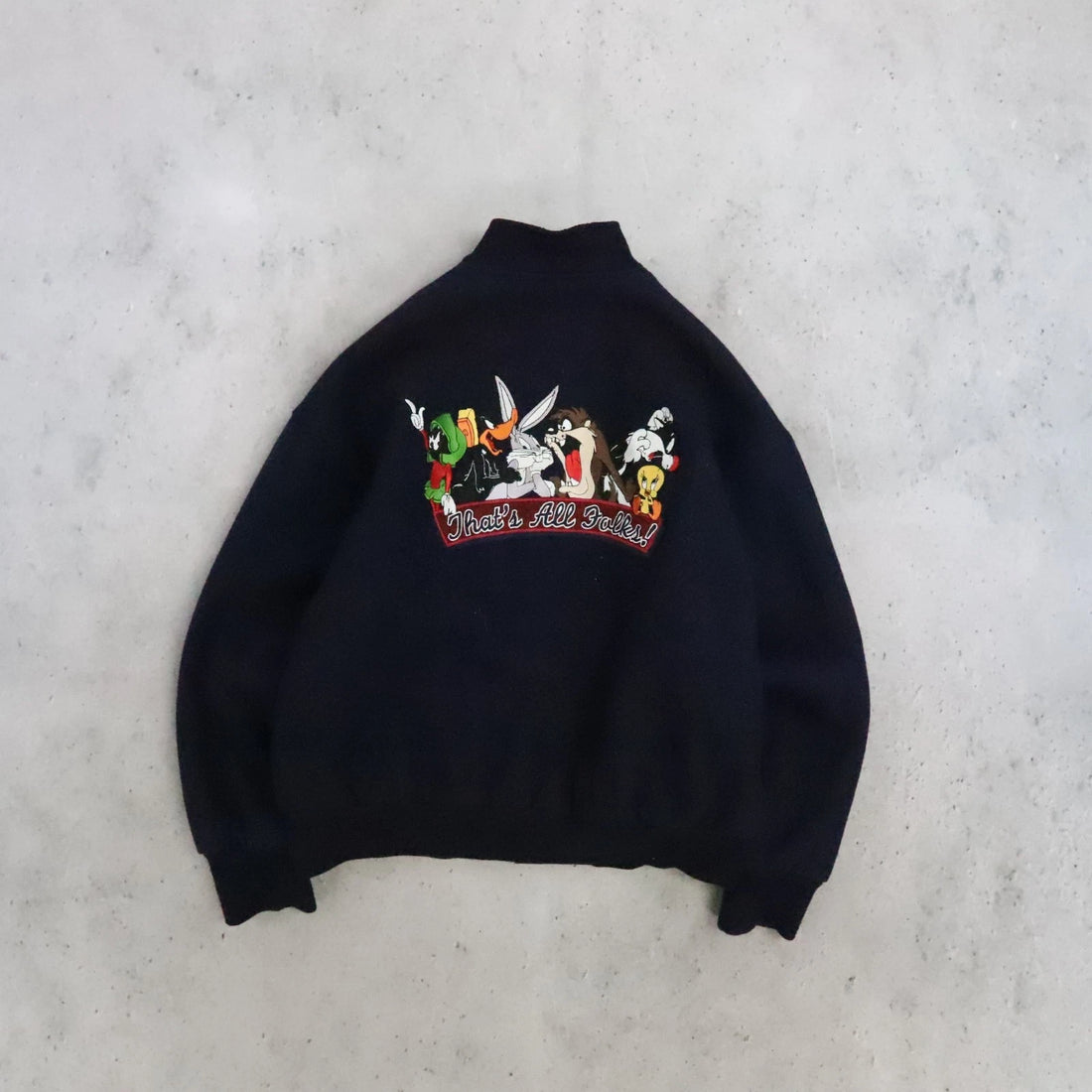 Vintage Looney Tunes Warner Bros Wool Varsity Jacket Size Medium
