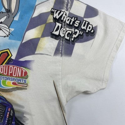 Vintage Jeff Gordon Looney Tunes Racing T-Shirt 2XL All Over Print 2001 NASCAR
