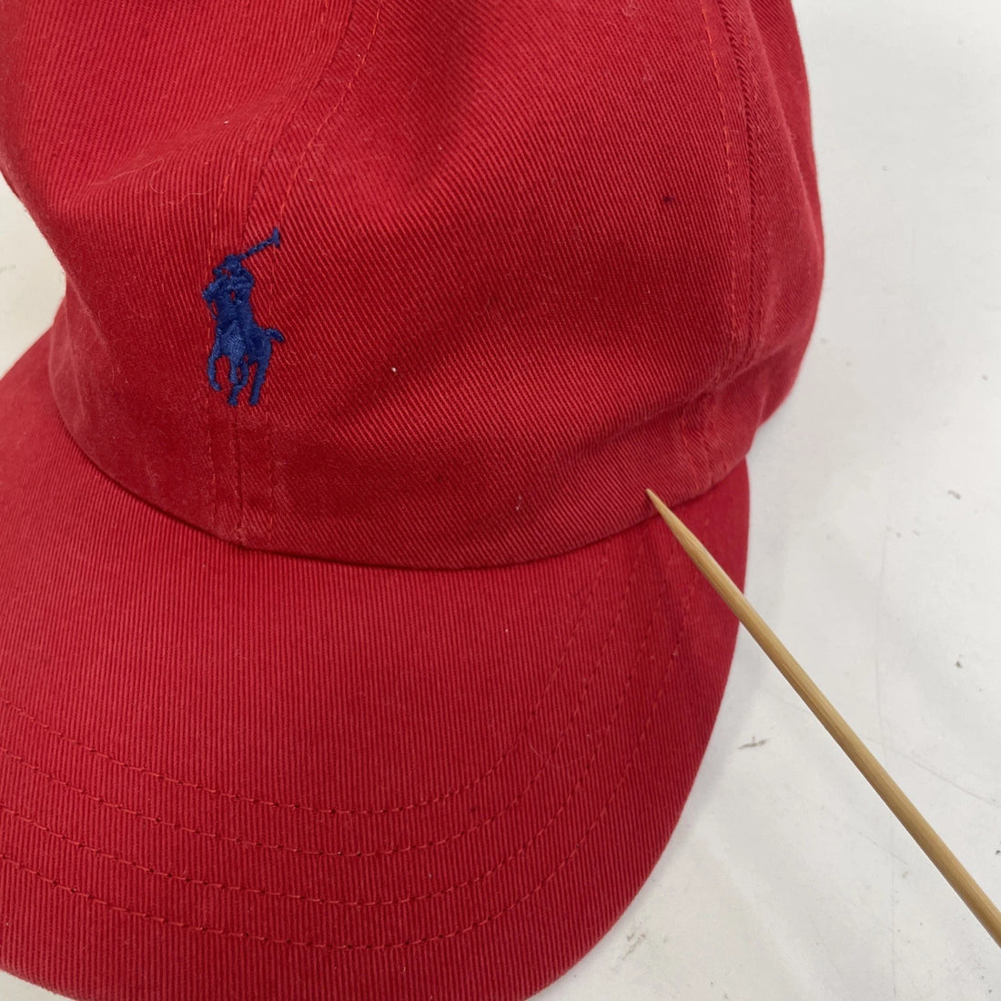 Vintage Polo Ralph Lauren Baseball Hat Cap Red Leather Strap