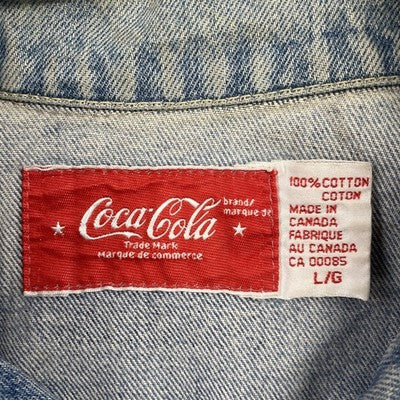 Vintage Coca-Cola Denim Jacket Size Large Coke Promo
