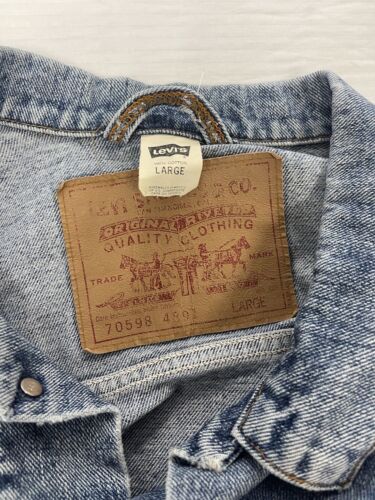 Vintage Levi Strauss & Co. Denim Trucker Jacket Size Large 70598 4891