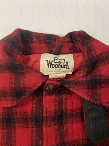 Vintage Woolrich Wool Hunting Coat Jacket Size 40 Red Plaid 70s 80s