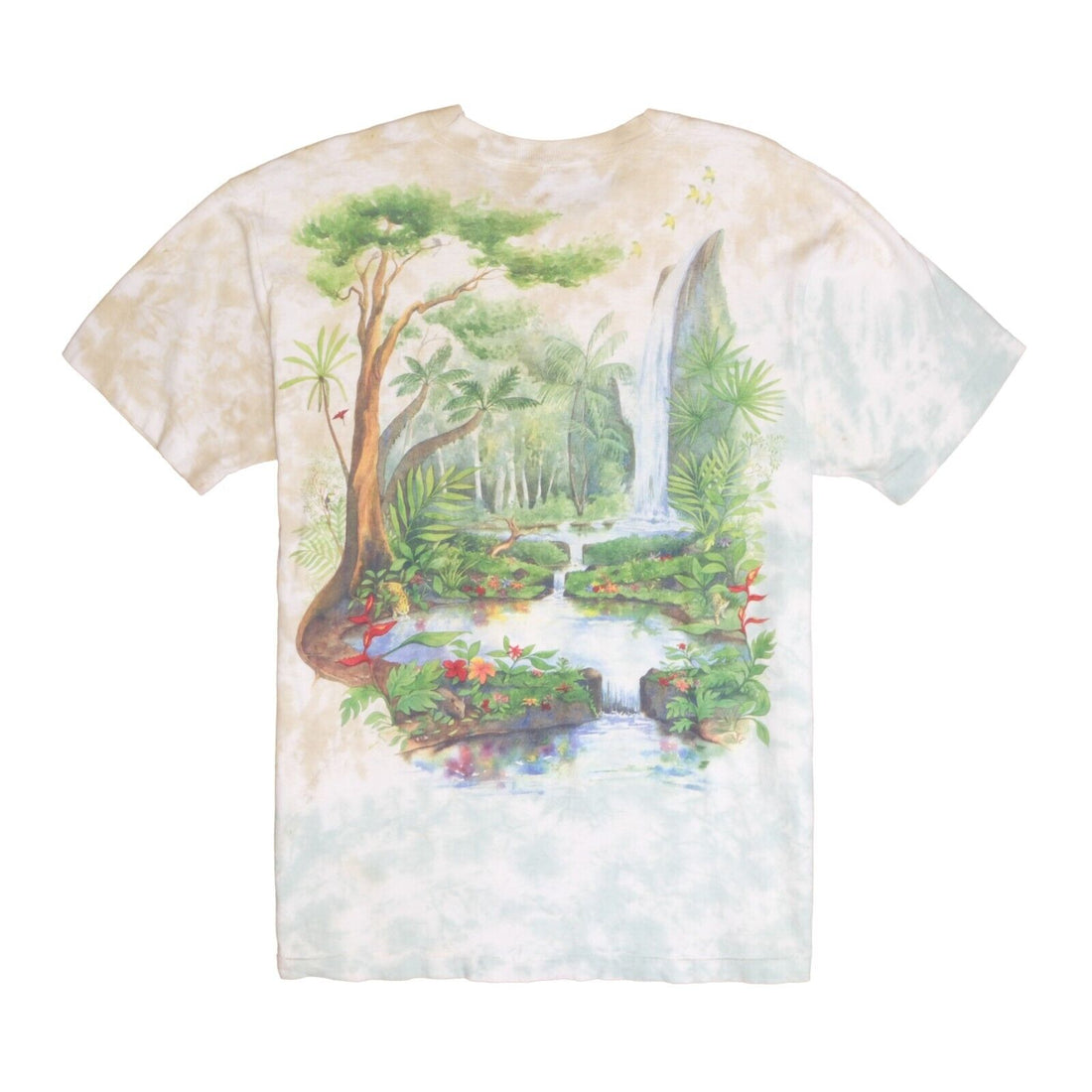 Vintage Rainforest Preserve Paradise Tie Dye T-Shirt Size Large 90s