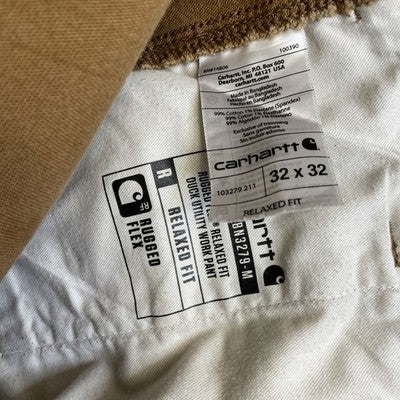 Carhartt Canvas Carpenter Work Pants Size 32 X 32 Brown