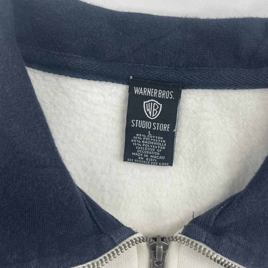 Vintage Looney Tunes 1/4 Zip Sweatshirt Size Large Cartoon 1997 90s