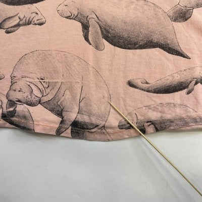 Vintage Manatee T-Shirt Size XL All Over Print Nature 90s