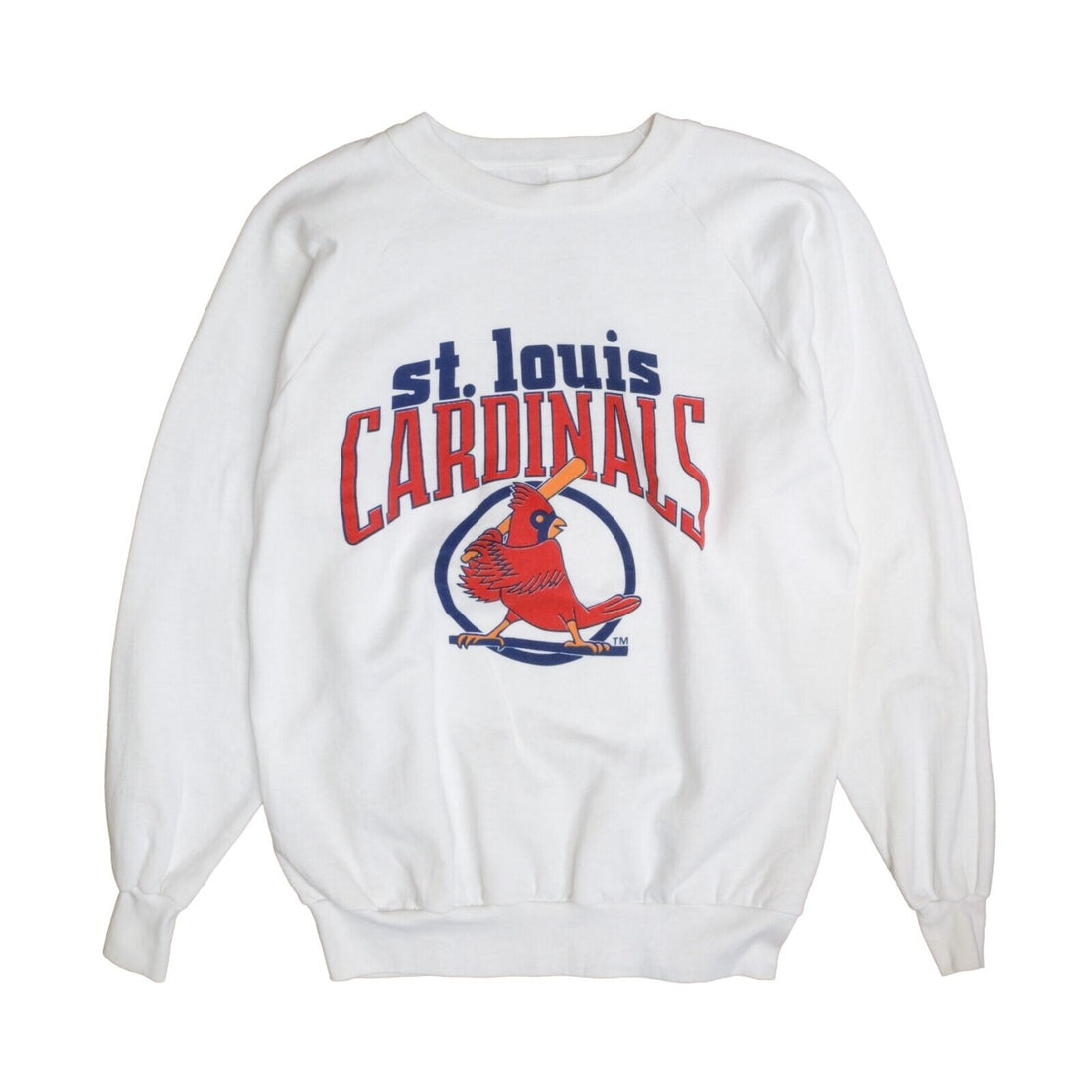 Vintage St Louis Cardinals Sweatshirt Crewneck Size Medium White 90s MLB