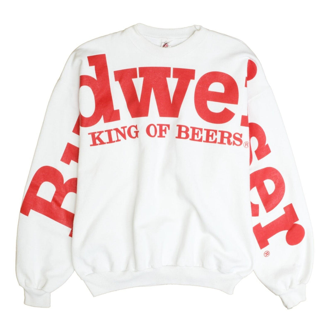 Vintage Budweiser King of Beers Sweatshirt Crewneck Size XL Spell Out Promo