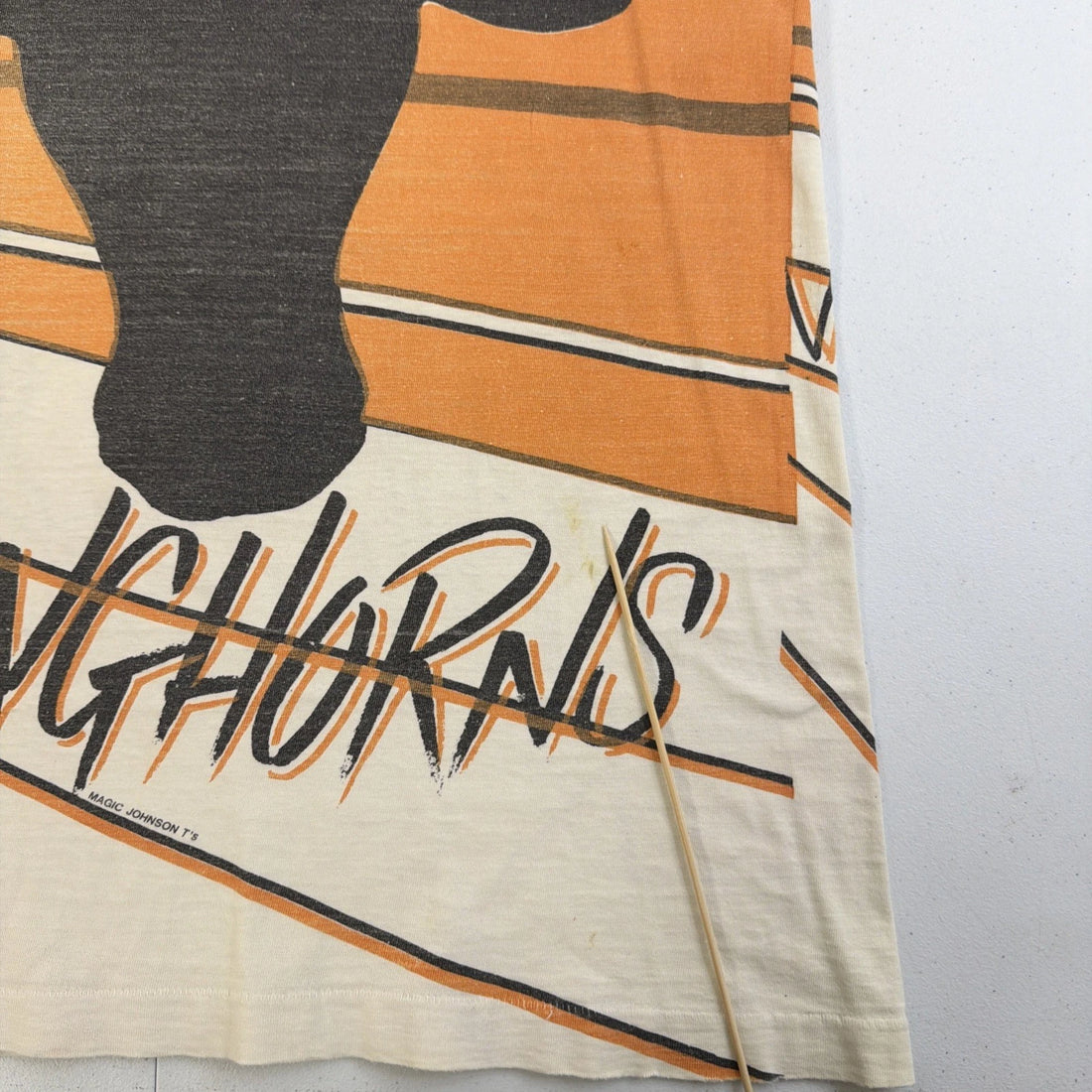 Vintage Texas Longhorns Magic Johnson Ts T-Shirt Large All Over Print 90s NCAA