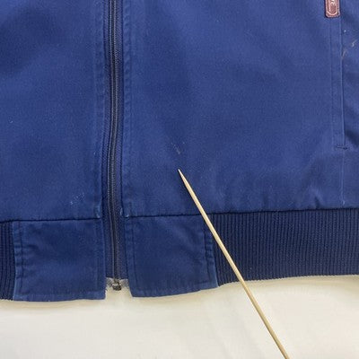 Vintage Track Bomber Jacket Size Large Blue