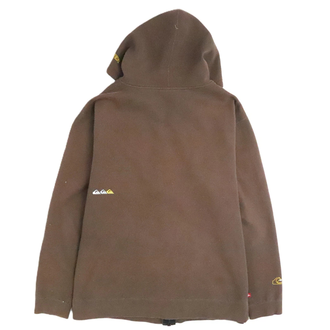 Vintage Quiksilver Full Zip Sweatshirt Hoodie Size XL Brown Y2K