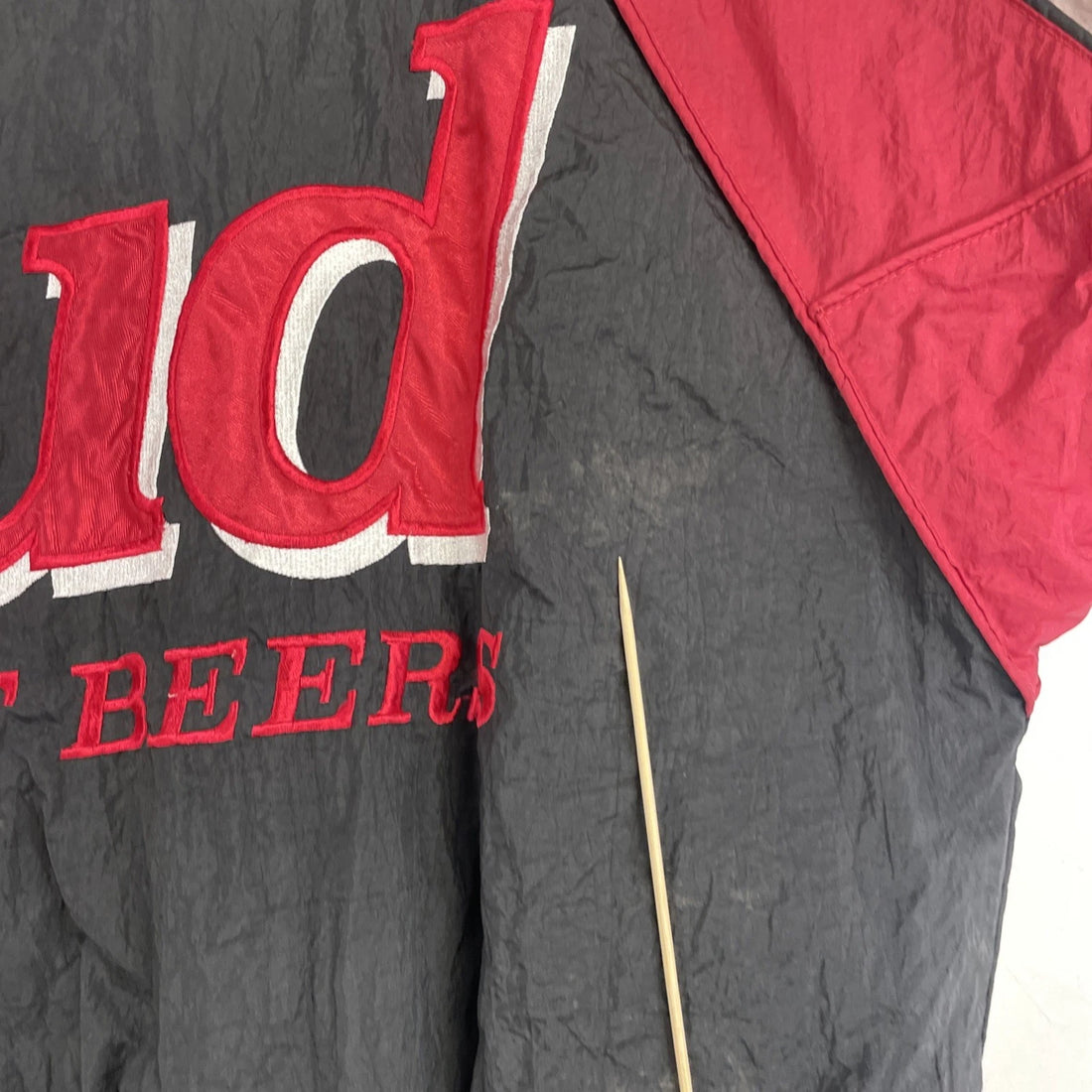Vintage Budweiser King Of Beers Pro Player Puffer Jacket Size Medium