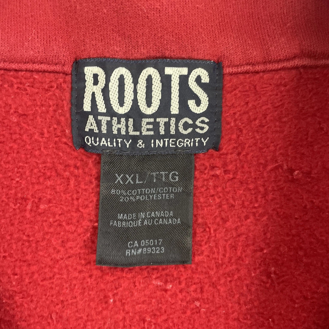 Vintage Roots Athletics 1/4 Zip Pullover Sweatshirt Size 2XL Red