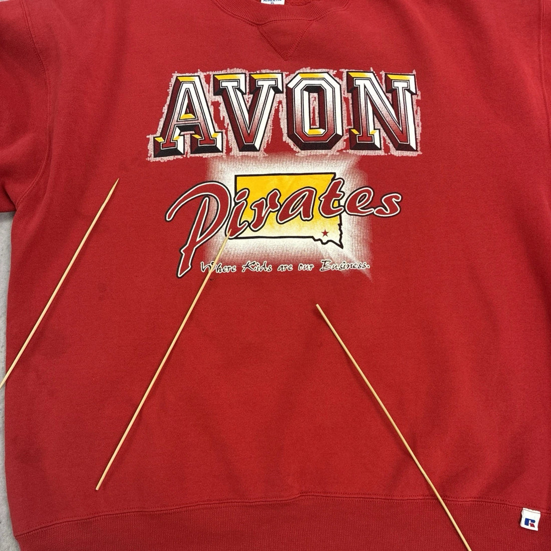Vintage Avon Pirates Russell Athletic Crewneck Sweatshirt Size XL 90s