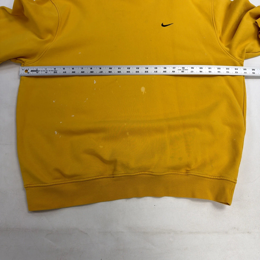 Vintage Nike Crewneck Sweatshirt Size Large Yellow Embroidered Swoosh