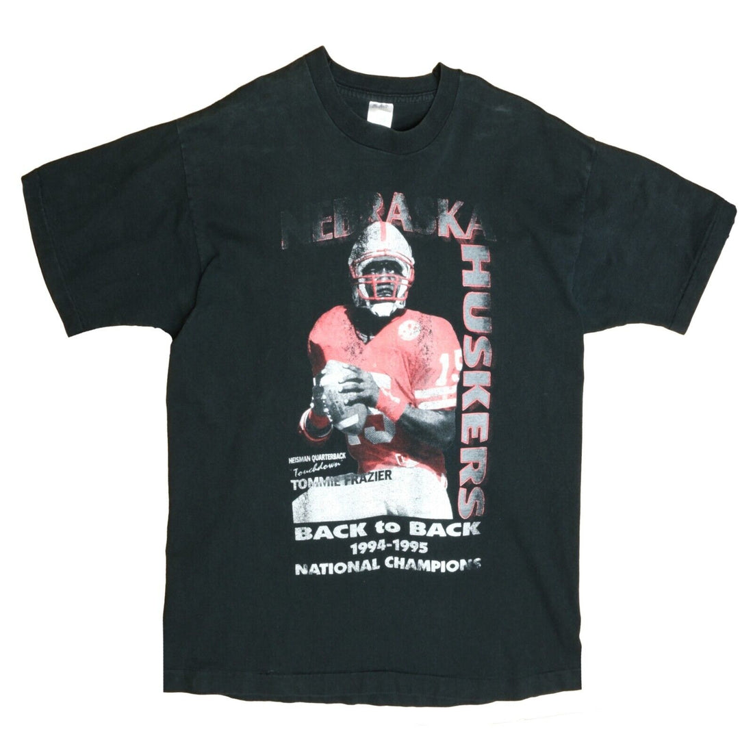 Vintage Nebraska Huskers Football Champions T-Shirt Size XL 1995 90s NCAA