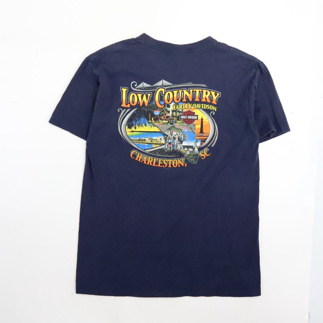 Harley Davidson Motorcycles T-Shirt Size Large Blue