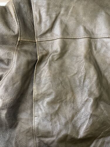 Vintage Vilanto Leather Bomber Jacket Size Large Brown