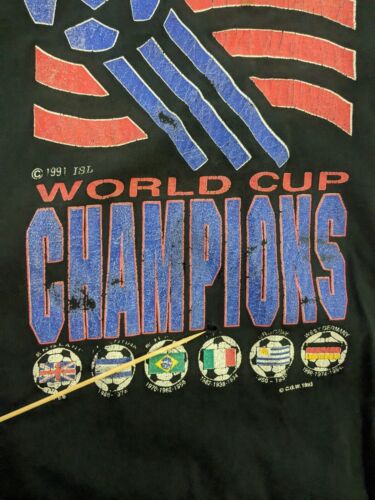 Vintage World Cup Champions USA T-Shirt Size XL Soccer Football 1994 90s FIFA