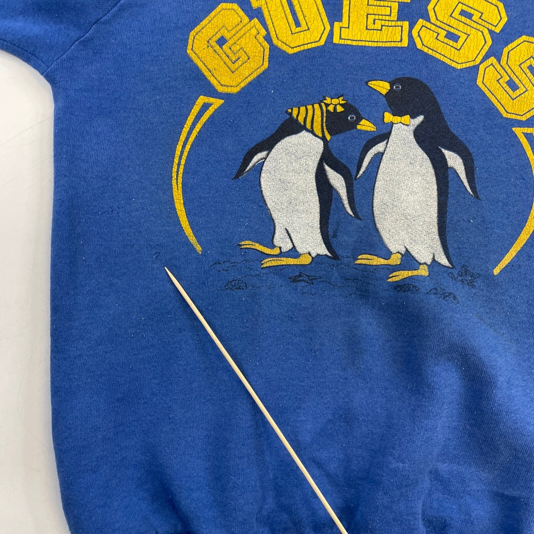 Vintage Guess Penguins Crewneck Sweatshirt Size Medium 90s