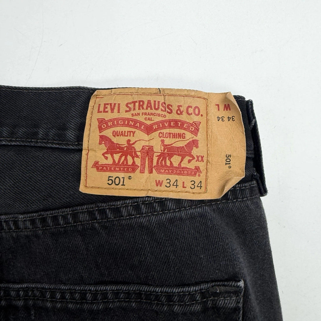 Levi Strauss & Co 501 Denim Jeans Pants Size 34 X 34 Black 00501-0660