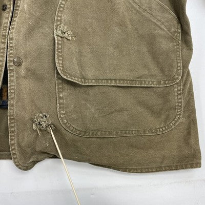 Vintage Woolrich Barn Coat Chore Work Jacket Size Large Wool Lined