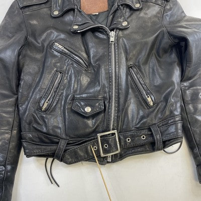 Vintage Walter Dyer Leather Classic Motorcycle Jacket Womens Size 10