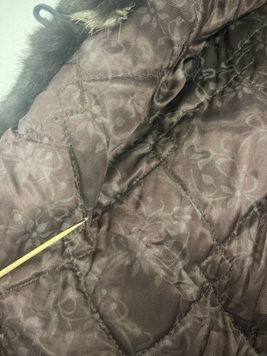 Vintage Faux Fur Coat Jacket Womens Size Large Pattern