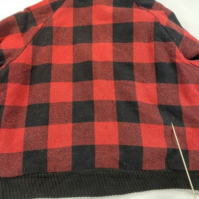 Vintage Fieldmaster Wool Bomber Jacket Size XL Buffalo Plaid Reversible
