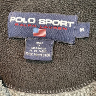 Polo Sport Ralph Lauren 1/4 Zip Pullover Fleece Sweater Size Medium Gray