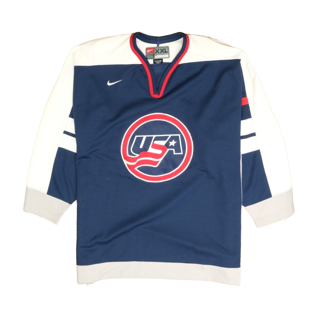 Nike Authentic Team USA World Championship Style IIHF Hockey Jersey Blue  Size Xl